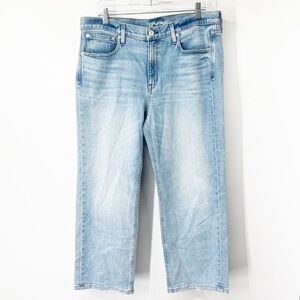 AYR The Easy Easy Relaxed Cropped Jeans High Rise Light Wash